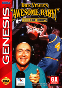 Dick Vitale's Awesome Baby College Hoops PAL Sega Mega Drive PAL box art